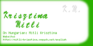 krisztina mitli business card